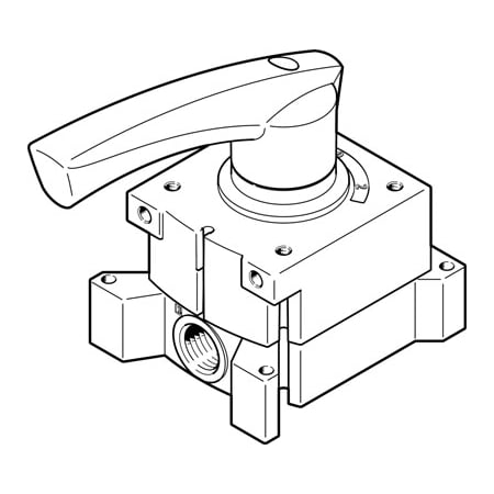 Festo Hand Lever Valve VHER-H-B43E-G12 VHER-H-B43E-G12